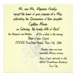 Quinceanera Celebration Spring Flowers Invites
