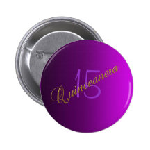 Quinceanera Club Button purple