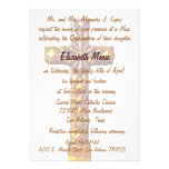 Quinceanera Gold Cross Invite