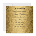 quinceañera Gold Invitation