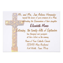 Quinceanera Golden Cross Announcements