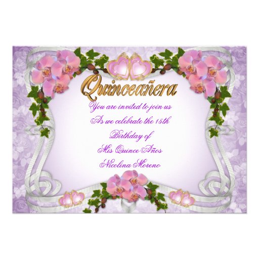 Quinceanera invitation 15th Birthday elegant