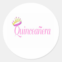 Quinceanera Round Stickers