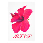 Quinceanera RSVP Pretty Pink Flower Custom Invitation