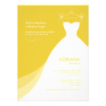 Quinceañera Vestido amarillo Invitaciones Personalized Announcements