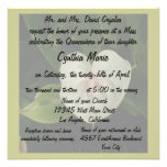 Quinceanera White Anthurium Announcements