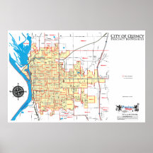 Quincy Precinct Map Poster