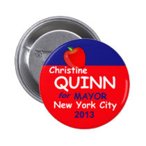 Quinn NYC Mayor 2013 buttons