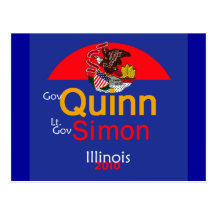 QUINN SIMON Illinois Postcard