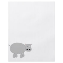 Quirky and cute cartoon hippo t-shirts and gifts. full color flyer