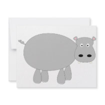 Quirky and cute cartoon hippo t-shirts and gifts. personalized invitations