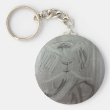 Quirky Charcoal Elephant Keychain