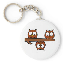 Quirky Owls Key Chain