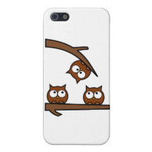 Quirky Owls Out On A Limb iPhone 5 Case