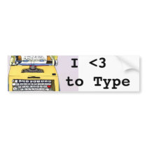 Quirky Yellow Typewriter