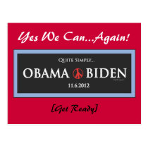 Quite Simply OBAMA BIDEN 2012 Postcard postcards