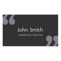Quotation Marks Commercial Director Business Card