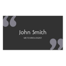 Quotation Marks Meteorological Business Card