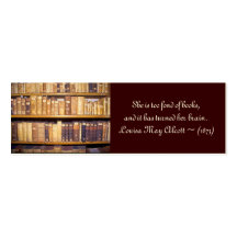 Quotation mini-bookmark/School Librarian Day Business Card Template