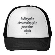 Quote for rebelling against others mesh hats