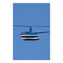 R44 helicopter with floats personalized stationery