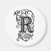 R Decorative Letter Fridge Magnets