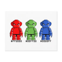 R, G and B