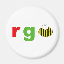 R G BEE FRIDGE MAGNET