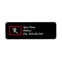 R : Letter R Blackboard Address Labels
