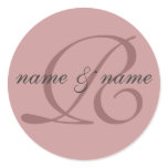 R monogram label - personalize first names sticker