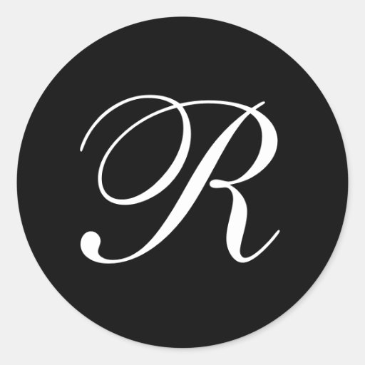 R Monogram Stickers