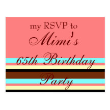 R.S.V.P. to Birthday Invitation Postcard