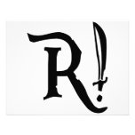 R ! T-shirts de pirate Cartons D'invitation