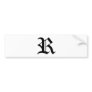 R-text Old English Bumper Stickers