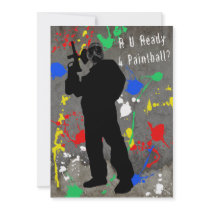 R U Ready 4 Paintball? Custom Invitations