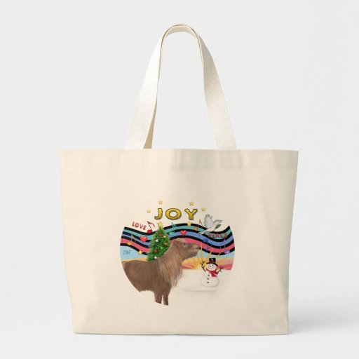 R-XmasMusic 1 -Shetland Pony Tote Bag