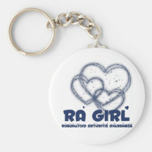 RA Girl Heart Design :: Rheumatoid Arthritis Keychain