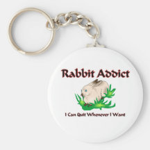 Rabbit Addict Key Chains