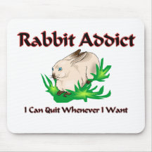 Rabbit Addict Mouse Mat