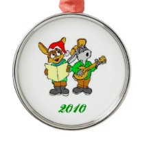 rabbit carrolers christmas ornament