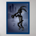 Rabbit Dance Kokopelli Poster