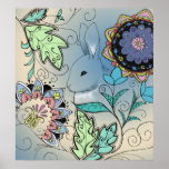 Rabbit Floral Print