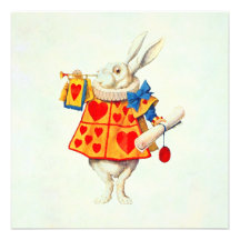 Rabbit from Alice in Wonderland ~ Invitation
