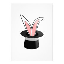 Rabbit in a Hat Magic Trick Invitation