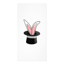 Rabbit in a Hat Magic Trick Photo Card