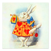 Rabbit  in Alice in Wonderland ~ Invitation