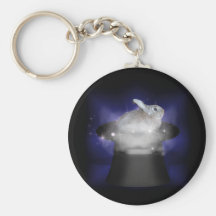Rabbit  in the Magic Hat Key Chain