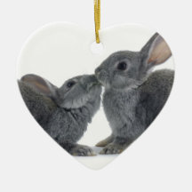 Rabbit Kiss Ornaments
