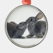Rabbit Kiss Ornaments