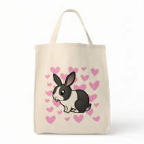 Rabbit Love (uppy ear smooth hair) Canvas Bag